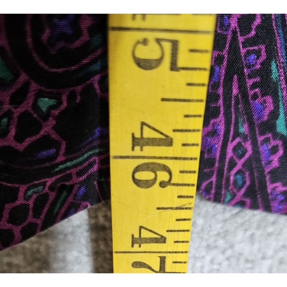 Patty O'Neil Purple Pink Abstract Paisley Modest Midi Dress Vintage Womens Sz 14 - Picture 15 of 15